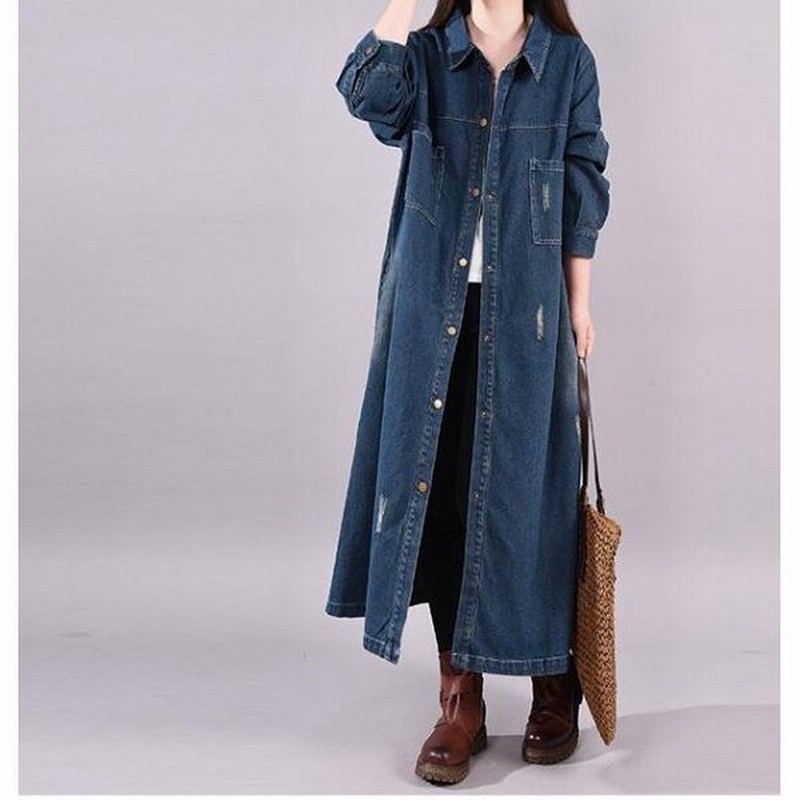 爆売中 デニムコート レディース ロングコート チェスターコート シャツコート ロング丈 秋 春 大人 上品 ゆったり ジャケット 通販 Lineポイント最大0 5 Get Lineショッピング