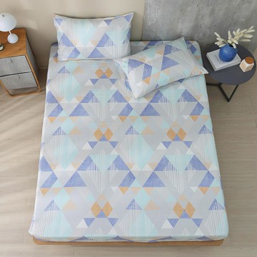 雙人加大床包枕套組/美國棉授權品牌 / 奧狄斯 [鴻宇] 台灣製 - 2365藍