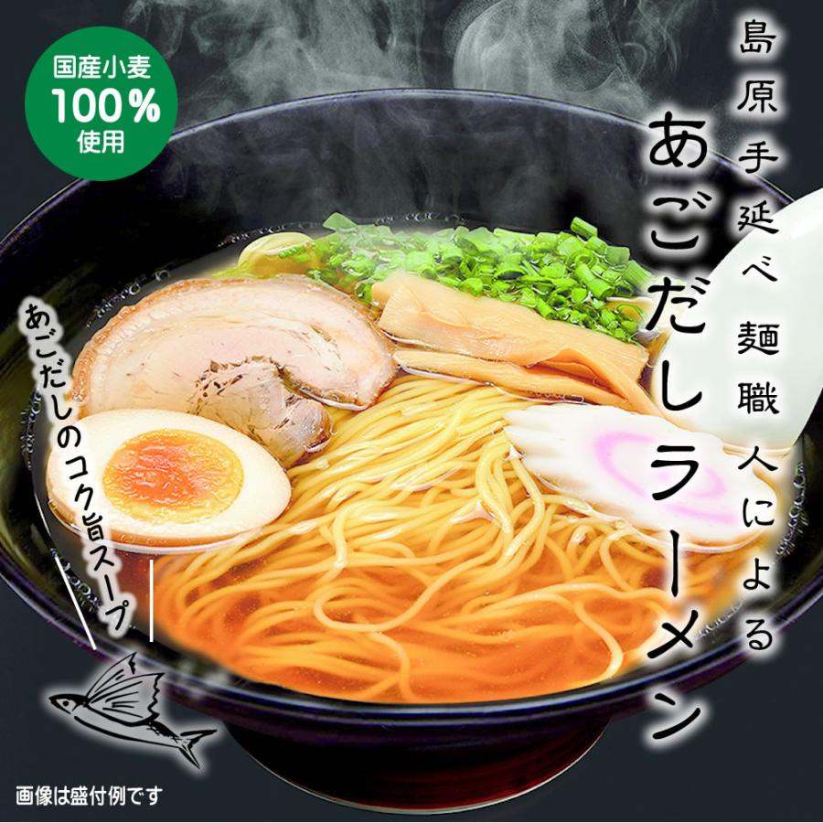 あごだしラーメン 島原手延べ麺職人 2人前×1袋 国産小麦100%使用 竹市製麺