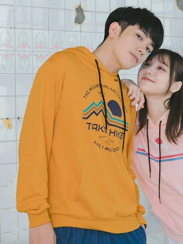 情侶系列-率性OUTDOOR印花帽T(男)