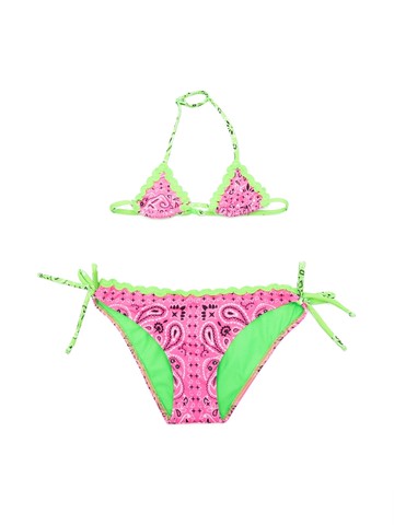 MC2 Saint Barth Kids - bandana-print triangle bikini - kids - Spandex/Elastane/Polyester - 6 yrs - Pink