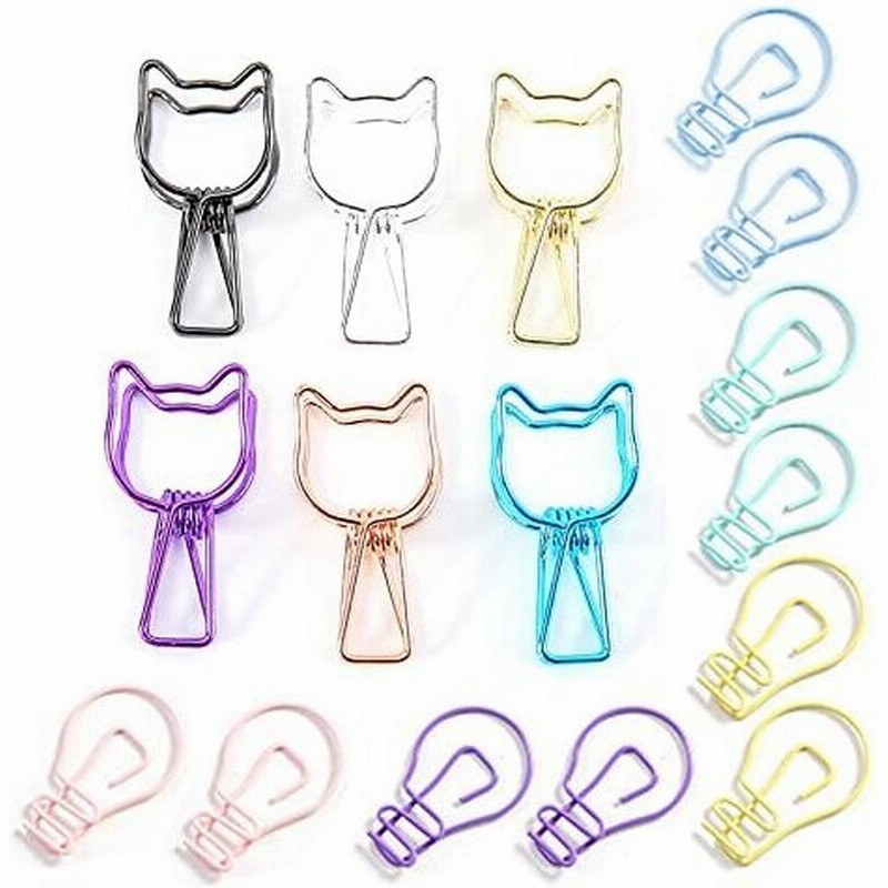 8枚ペーパークリップかわいいメタルクリップ で クリップ 事務用品 5枚鋼線ダブルクリップ フォルダ ブック 通販 Lineポイント最大get Lineショッピング