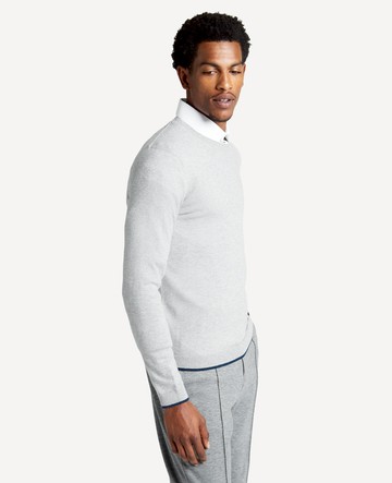 Kenneth Cole | Crew Neck Pullover Knit in Heather Grey, Size: M