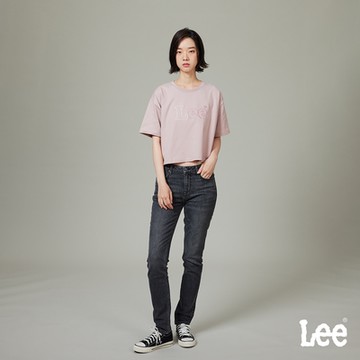 Lee 女款 433 高腰修身窄管牛仔褲 灰色洗水｜Modern