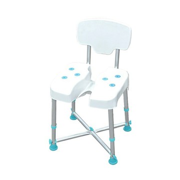 【海夫健康生活館】悅康品家 日安系列 坐墊溝槽設計 Gentle 坐浴洗澡椅(有背款)