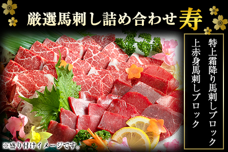 馬勝蔵 厳選 馬刺し詰め合わせ 馬勝蔵《90日以内に順次出荷(土日祝除く)》 冷凍 ブロック 馬刺し 馬肉 馬 霜降り 上赤身 特上 たれ付き