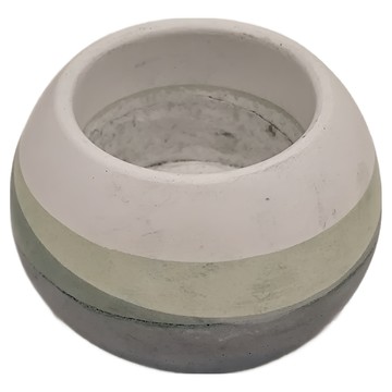 大圓球水泥盆  9.3 x 6.5cm  油墨山嵐配色 灰色  1個