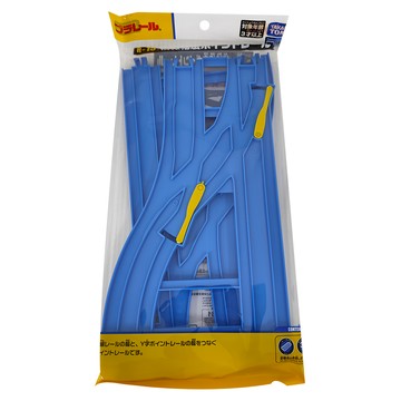 TAKARA TOMY PLARAIL 鐵道王國 R-15 複線Y軌  藍色 + 黃色  1個  30 x 13 x 1.5cm