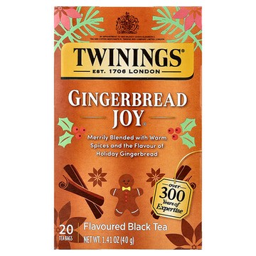 Twinings, 調味紅茶，Gingerbread Joy®，20 茶包，1.41 盎司（40 克）