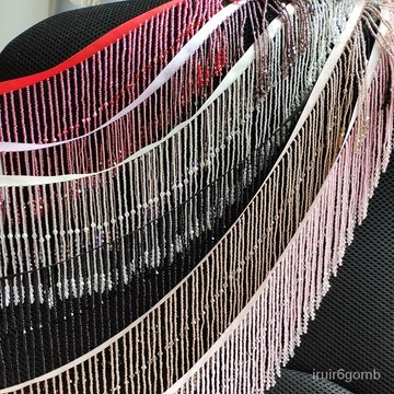 🔥熱賣/可開發票/免運🔥 10釐米寬玻璃吊珠花邊燈罩吊珠邊飾頭飾吊珠花邊 JEFN