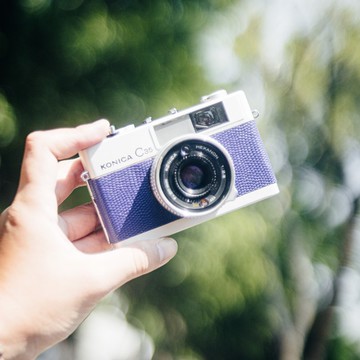 稀有 KONICA C35 E&L 經典 底片相機 藍機 大光圈