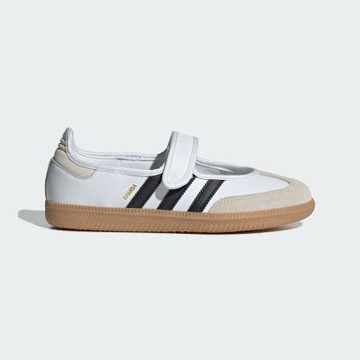 adidas 愛迪達 休閒鞋 女鞋 運動鞋 瑪莉珍鞋 三葉草 SAMBA JANE W 黑白 JR1402(9087)