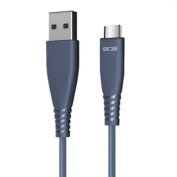 808 AUDIO 旺德 Flexi 1.2m Micro USB 高速充電傳輸線 - 適用於手機/平板電腦  1入  藍