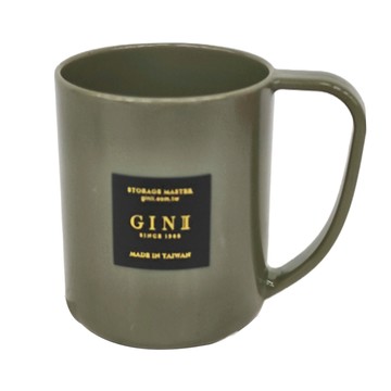 GINII 基尼 食品級質感簡約漱口杯 小 莫蘭迪綠 聚苯乙烯 耐冷熱-20°C~80°C 台灣製造  1個