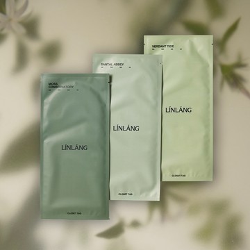 【LINLANG】品味香氛吊卡組 | 綠柚潮汐、檀香修院​、溫室苔蘚