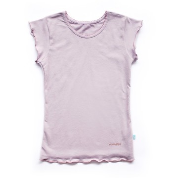 minihope舒適彈性短袖上衣-粉紫