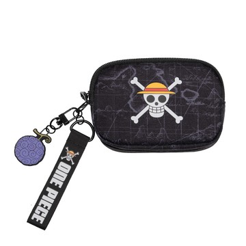 ONE PIECE航海王魯夫雙拉鍊零錢包-黑色 海賊王 BCOP24M05BK
