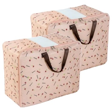 E.City 日式多功能600D加厚牛津透明窗收納袋 大  2個  58 x 40 x 24cm