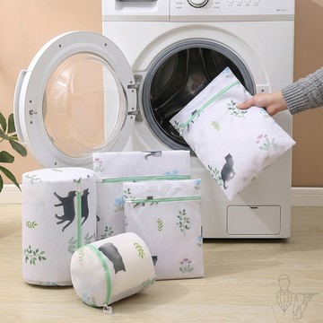 ❤️台灣現貨【貓咪輕奢款洗衣袋】加厚洗衣袋 內衣洗衣袋 圓柱洗衣袋 立體洗衣袋 細網 大號 中款 213
