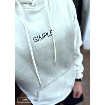 『老爺有喜』重磅SIMPLE暈染刷毛帽T(NOF25108233)-米