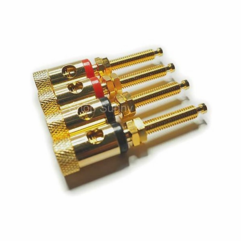 保障できる Φ4mm対応 金メッキバナナプラグ 赤黒4個セット www.roaya-hr.com