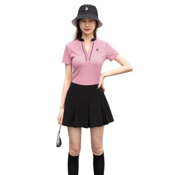 高爾夫短袖女士夏季新款韓版修身高彈上衣golf服裝v領t恤運動女裝