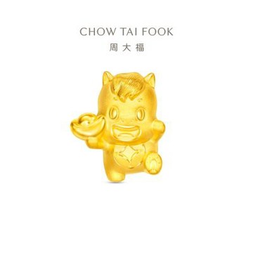 【周大福】馬年生肖 福氣來財 可愛元寶馬 黃金串珠