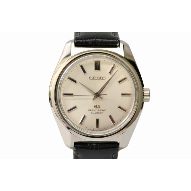 本物 SEIKO セイコー 44GS 4420-9000 GRAND SEIKO グランドセイコー 前期型 腕時計 1966年製造 手巻  シルバー文字盤 ブラック 黒 メンズ 中古 | LINEブランドカタログ