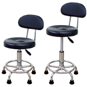 頂堅 高級皮革椅面(固定腳)高背旋轉工作椅/升降吧台椅/會客洽談椅/診療美容椅/專櫃台椅/休閒餐椅-黑色