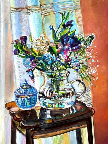 花瓶藝術繪畫原創油畫藝術牆裝飾布面油畫