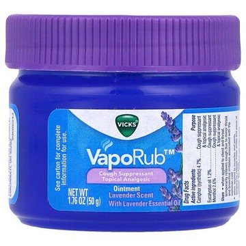 Vicks, VapoRub™，乳膏，薰衣花草香，1.76 盎司（50 克）
