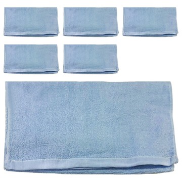 LIFE 來福牌 風采素色毛巾 HS0519  藍色  6條