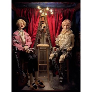 6分12分bjd兵人Blythe配件 迷你娃屋布景道具 無線酷炫魔豆燈可亮