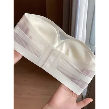 蹦迪不掉無肩帶內衣女防滑隱形小胸聚攏抹胸裹胸無痕美背文胸襪子