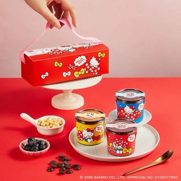 〔Hello Kitty聯名蛋糕〕【起士公爵】起司杯子蛋糕3入組(原味、藍莓、巧克力)