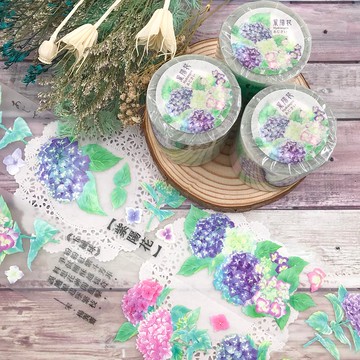 二代紫陽花/繡球花Hydrangea膠帶-和紙/霧P 可選