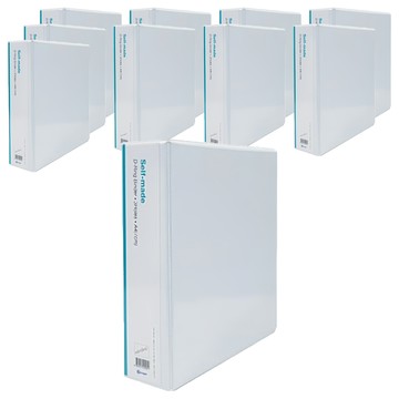 Youngoh 透明3孔D環活頁夾 7cm  10個  白色