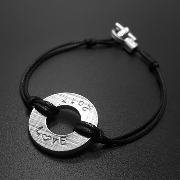 G9款-御匠專屬925銀敲飾-925純銀手環-客製敲字-手工DIY