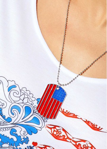 Metal Geometric Shape Stripe Design Necklace