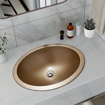 免運 附發票 超低價 工廠直銷 304不銹鋼浴室盆古銅色連體溢水管衛生間洗面洗手盆一體成形水槽 快速發貨