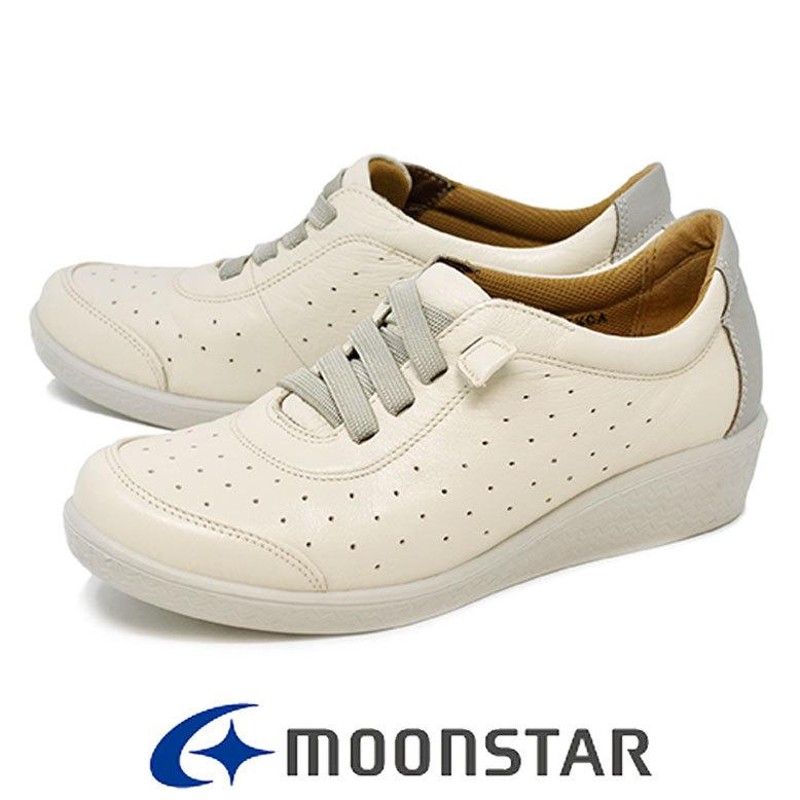 レディース ムーンスター スポルス 2402 白 ホワイト 本革 コンフォートシューズ 4E 日本製 ゴム紐 MOONSTAR SPORTH |  LINEブランドカタログ