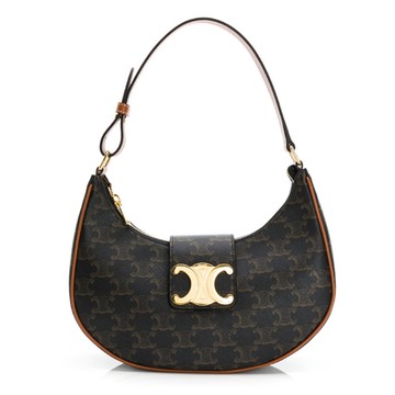 CELINE 思琳 平滑皮革AVA TRIOMPHE SOFT 腋下包 (黑)