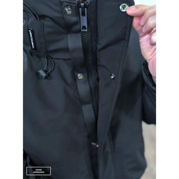 E7th.厚磅立領雙層門襟羽絨外套(E7YR-042510)-黑