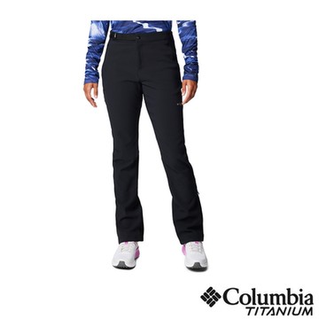 Columbia 哥倫比亞 女款- 鈦 極暖防潑軟殼長褲-黑色 UAR00130BK/IF