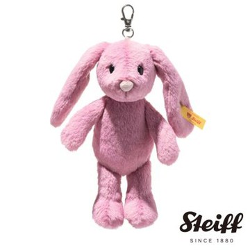 STEIFF Hoppie rabbit keyring pink 莓粉色萌兔 經典吊飾_黃標