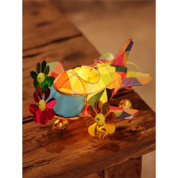 傳統手工藝品手提花燈籠男女兒童發光可拖拉飛機燈宮燈成品中秋節