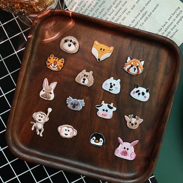 【迷你燙貼/胸章 | 動物系列 】 樹懶 小豬 兔子 企鵝 小貓熊