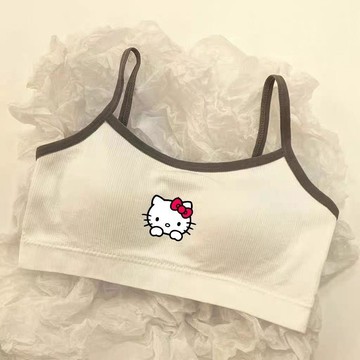 【臺灣-出貨】內衣女學生髮育期高中生hellokitty可拆少女吊帶背心無鋼圈抹胸女ARCV