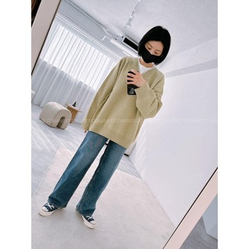 MANIFEST正韓 V領長版針織上衣 新品