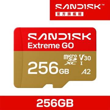 SANDISK Extreme GO microSD UHS-I 256GB 記憶卡(公司貨)